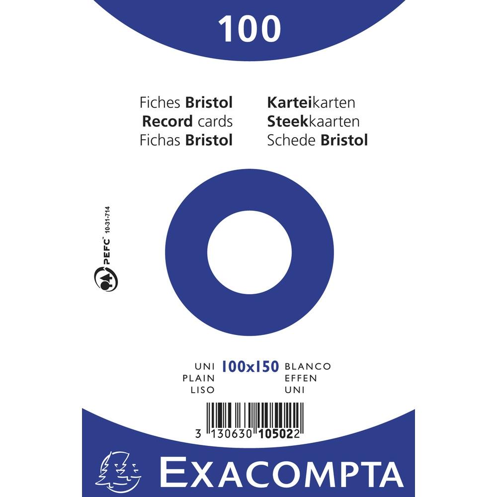 EXACOMPTA - Ficheros Caja 100 ud 100X150 Liso (Ref.10502E)