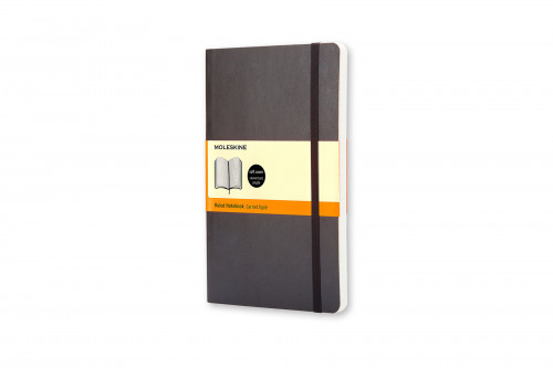 MOLESKINE - Cuaderno TAPA BLANDA COLOR NEGRO.RAYADO HORIZONTAL.GRANDE, 13X21CM. (Ref.QP616)