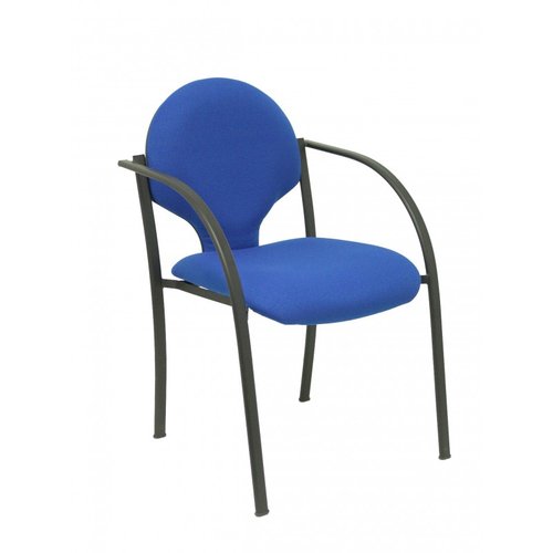 PIQUERAS Y CRESPO - Pack 2 Sillas Hellin Chasis Negro Bali Azul (Ref.PACK220NBALI229)