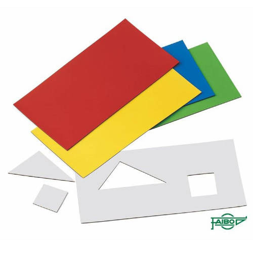 FAIBO - Láminas Imantadas 5 Ud 100x200x0,7mm Colores varios (Ref.148741)