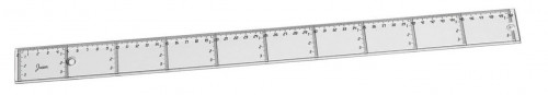 FAIBO - Regla 50 cm Plana Transparente (Ref.41150)