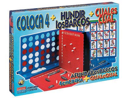 FALOMIR JUEGOS - JUEGOS DE MESA FALOMIR -CUATRO EN LINEA + CUAL ES CUAL + HUNDIR LOS BARCOS (Ref.11545)