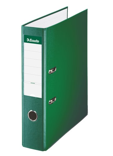 ESSELTE - ARCHIVADOR DE PALANCA Cartón FORRADO PVC FOLIO LOMO DE 50 MM CON RADO VERDE (Ref.42306)