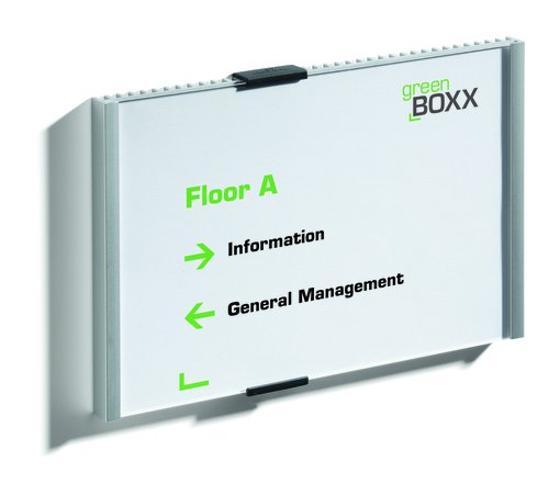 DURABLE - Rotulo Informacion Info Sign 210x148,5mm Para puertas aluminio Metalico (Ref.4805-23)