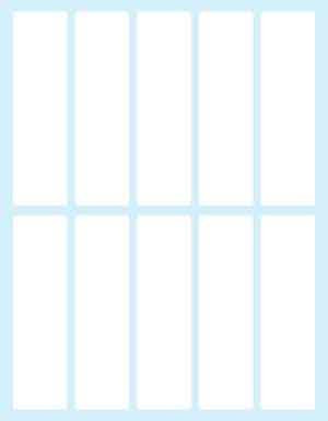 TICO - Sobre 10 HOJAS ETIQUETAS ADHESIVAS BLANCAS 75X21 MM. (Ref.E-7521)