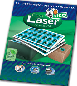 TICO - Caja 100 HOJAS ETIQUETAS BLANCAS DE PAPEL 99,1x142 MM. CON ESQUINAS REDONDEADAS (Ref.LP4W-99142)