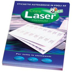 TICO - Caja 100 HOJAS ETIQUETAS BLANCAS DE PAPEL 70x37 MM. SIN MÁRGENES (Ref.LP4W-7037)