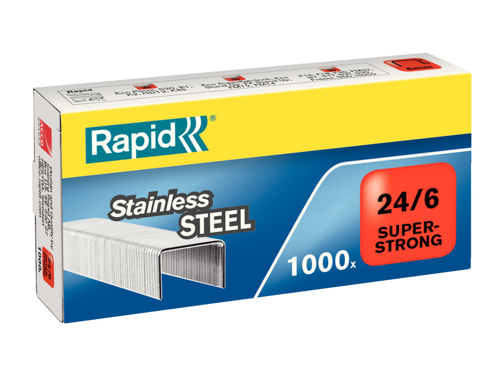 RAPID - Grapas 1000 Ud 24/6 Acero (Ref.24858100)