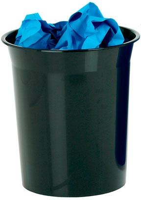 ARCHIVO 2000 - Papelera Poliestireno 14 L. Negro (Ref.2002 NG)
