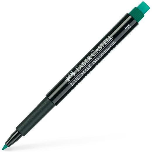 FABER CASTELL - Marcador permanente Multimark permanent Trazo 0.8mm Punta fina Verde (Ref.151363)