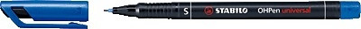 STABILO - Rotulador PERMANENTE OHPEN UNIVERSAL PUNTA SUPERFINA 0,4MM. AZUL (Ref.841/41)