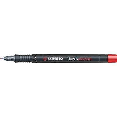 STABILO - Rotulador PERMANENTE OHPEN UNIVERSAL PUNTA SUPERFINA 0,4MM. ROJO (Ref.841/40)