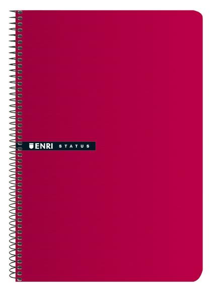 ENRI - Cuaderno espiral 100h 4º Cuadricula 4x4 Rojo 100430077 (Ref.100435746)