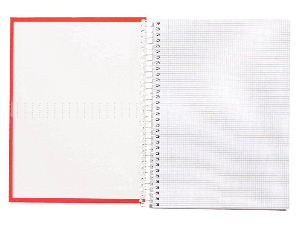 LIDERPAPEL - CUADERNO ESPIRAL CUARTO MULTILIDER TAPA FORRADA 80H 80 GR MILIMETRADO 2MM CON MARGEN COLORES SURTIDOS (Ref.BC41)