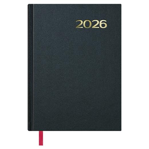 DOHE - AGENDA ANUAL SÍNTEX 14x20CM DÍA PÁGINA NEGRO 2026