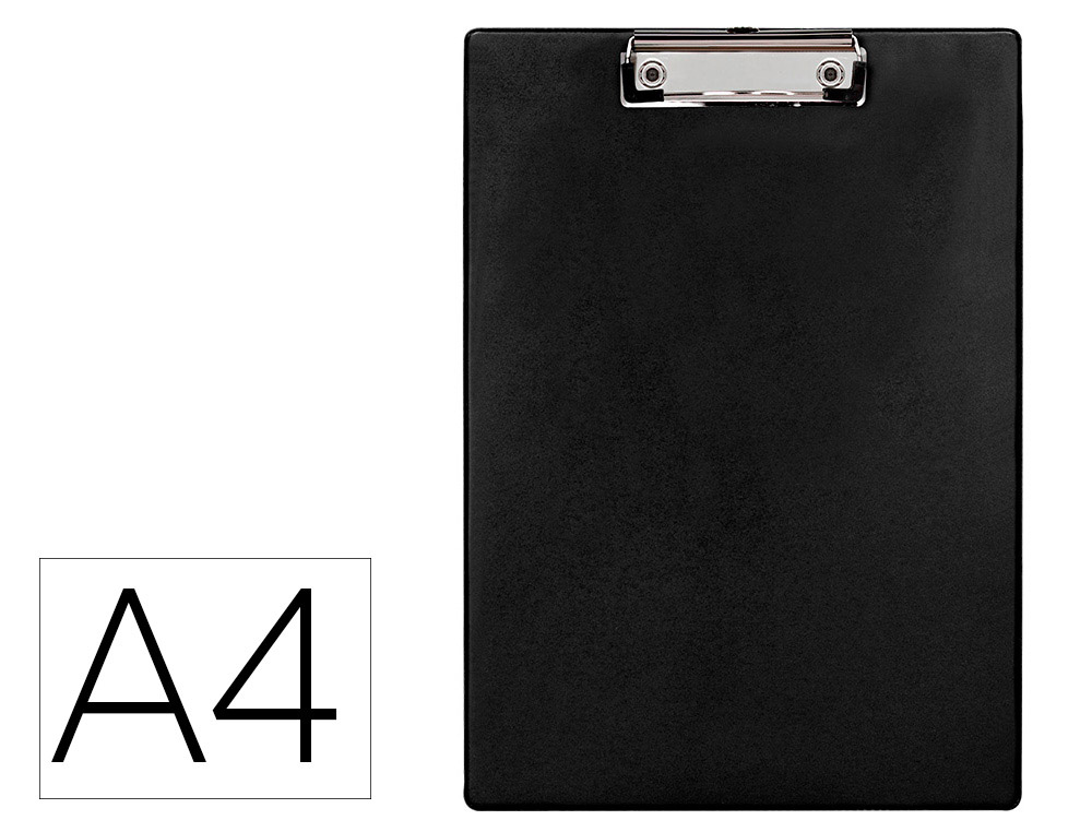 Q-CONNECT - PORTANOTAS A4 - NEGRO - PLASTICO 50% RECICLADO  (Ref.KF14405)