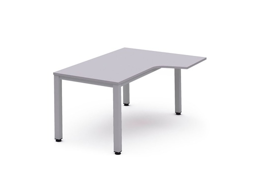 [2078582] ROCADA - MESA OFICINA SERIE EXECUTIVE FORMA EN L DERECHA 180X120 CM ACABADO AD02 ALUMINIO/GRIS (Ref.2052AD02)