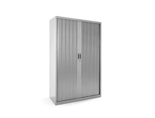 [2150657] ROCADA - ARMARIO STORE METALICO CON NIVELADORES EN PLANCHA DE ACERO CON 2 PUERTAS PERSIANA PVC CORREDERAS Y CERRADURA (Ref.1502AC00)