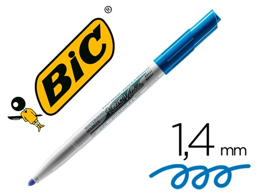 [9007524] BIC - Marcador pizarra blanca Velleda 1741 Trazo 1,5 mm Punta conica Azul (Ref.1199174106)