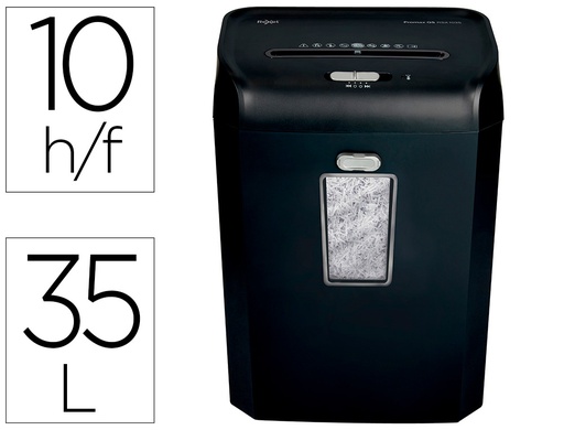 [9162676] REXEL - Destructora de documentos promax qs rsx1035 capacidad 10 hojas particulas destruye grapas clips y (Ref. 2104585EU)