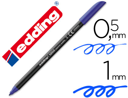 [9007280] EDDING - Rotulador Punta de Fibra Mod. 1200 Azul Trazo 0.5-1mm (Ref.1200-03)