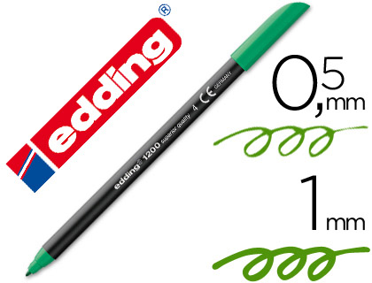 [9007330] EDDING - Rotulador Punta de Fibra Mod. 1200 Verde Trazo 0.5-1mm (Ref.1200-04)