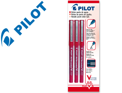 [2080086] PILOT - ROTULADOR PUNTA AGUJA V-5 ROJO 0.5 MM BLISTER DE 3 UNIDADES-M (Ref.V-5 R-M)