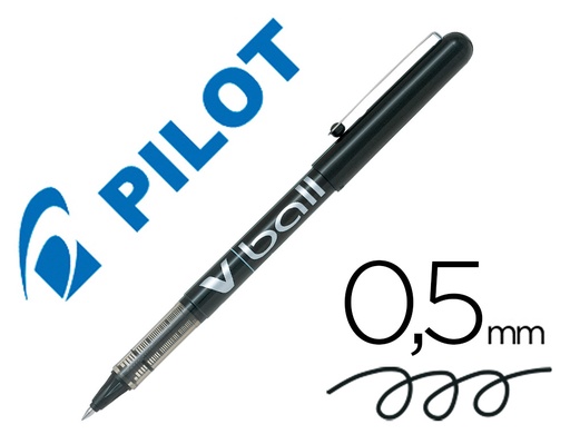 [9099130] PILOT - Roller V-BALL 05 Negro Trazo 0,3 mm Tinta Liquida NVBN (Ref.BL-VB5-B / NVBN)