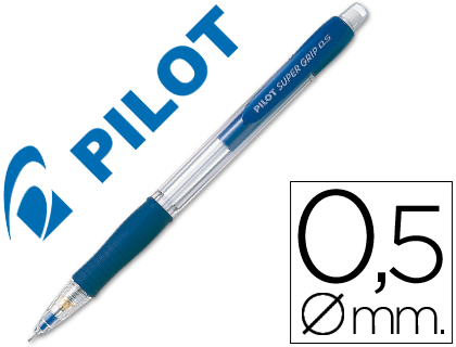[9038137] PILOT - Portaminas H-185 SUPER GRIP Trazo 0.5 mm Recargable Azul Retráctil (Ref.H-185-SL-L / N185A)