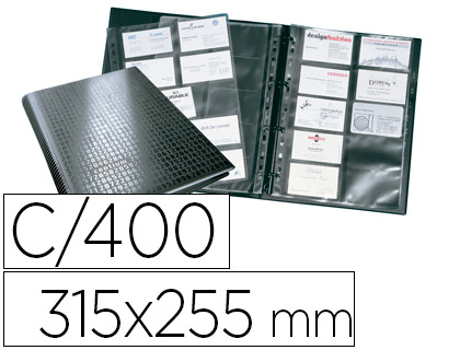 [9078344] DURABLE - Tarjetero Visifix Centium 315x255 Para 400 tarjetas 12 separadores 175759 (Ref.2409)