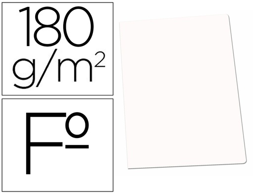 [2059409] GIO - SUBCARPETA CARTULINA FOLIO BLANCA 180 G/M2 (Ref.100580497/400040612)
