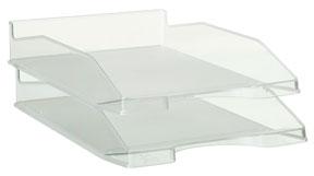 [9933130] ARCHIVO 2000 - BANDEJA APILABLE EN 3 POSICIONES FONDO LISO FORMATO DIN A4 Y FOLIO 345X255X60 MM CRISTAL TRANSPARENTE (Ref.742 CS TP)