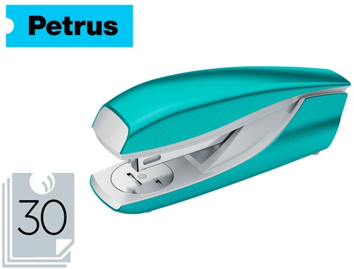 [9063056] PETRUS - Grapadora Sobremesa 635 Wow 30 Hojas Azul Hielo Carga superior (Ref.624329)