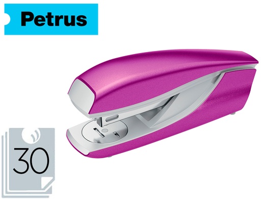 [9063057] PETRUS - Grapadora Sobremesa 635 Wow 30 Hojas Lila Metalizado Carga superior (Ref.624330)