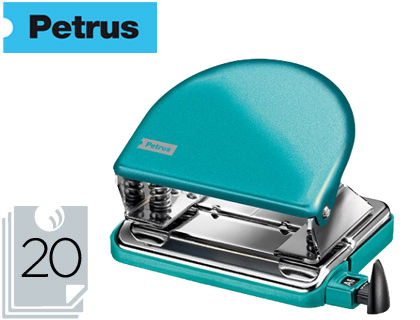 [9154089] PETRUS - TALADRADOR 52 WOW TURQUESA METALIZADO CAPACIDAD 20 HOJAS EN BLISTER (Ref.626521)
