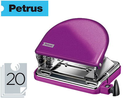 [9154091] PETRUS - TALADRADOR 52 WOW VIOLETA METALIZADO CAPACIDAD 20 HOJAS EN BLISTER (Ref.626522)