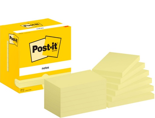 [9008874] POST-IT - Notas adhesivas 100h Amarillo 76x127mm (Ref.FT500072861)