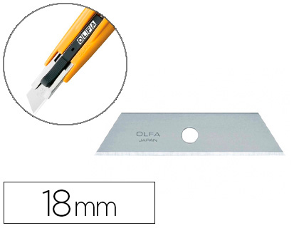 [2156459] OLFA - Repuesto cuchilla cuter ancho 18 mm para cuter sk-4 blister de 5 unidades (Ref. SKB-2/5B)