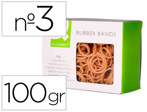 [2054308] Q-CONNECT - GOMILLAS ELASTICAS 100 GR NUMERO 3 30 X 2 MM (Ref.KF14691)