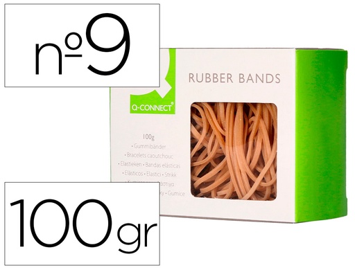 [2054314] Q-CONNECT - GOMILLAS ELASTICAS 100 GR NUMERO 9 90 X 2 MM (Ref.KF14696)