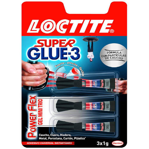 [1950014] LOCTITE - Power FLEX MINI TRIO 3X1 GR.ADH.UNIVERSAL INSTANTANEO. RESISTENTE Y FLEXIBLE. (Ref.1879583)