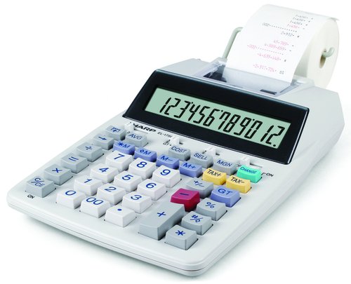 [1940236] SHARP - Calculadora impresora 12 Digitos (Ref.SH-EL1750V)