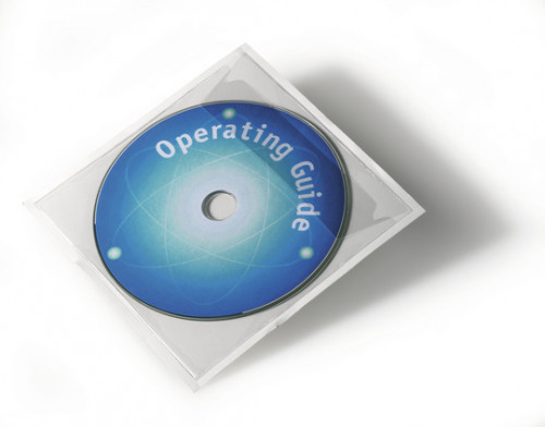 [1492253] DURABLE - Bolsillo adhesivo 10 ud con solapa transparente para CD (Ref.8080)