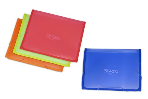 [10301656] PARDO - Acordeón expandible p.p. traslúcido,12 dptos interiores,cierre gomas,folio azul (Ref.888003)