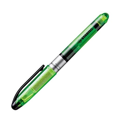 [1178611] STABILO - Marcador fluorescente Navigator Trazo 1 - 3.5 mm Tinta con base al agua Verde (Ref.545/33)
