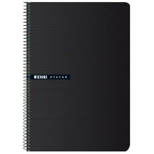 [3038469] ENRI - Cuaderno 100h Folio Cuadricula 4x4 Negro (Ref.100435750)