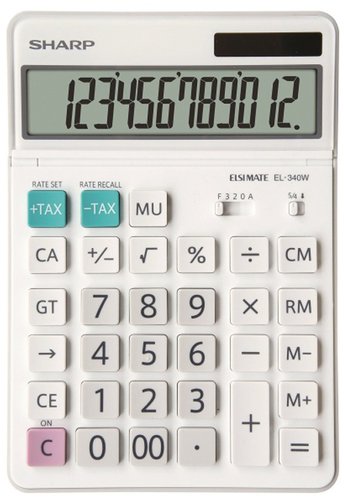 [1940237] SHARP - Calculadora sobremesa 12 Digitos Blanco (Ref.SH-EL340W)