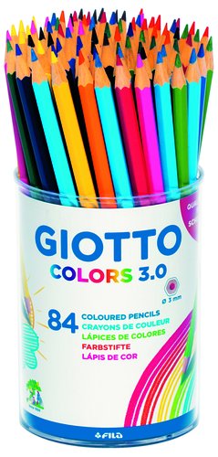 [2067879] GIOTTO - LAPICES DE COLORES COLORS 3.0 BOTE PLASTICO DE 84 LAPICES COLORES SURTIDOS (Ref.516900)