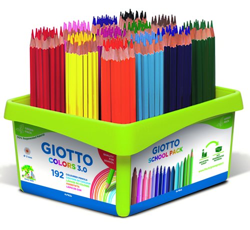 [2067880] GIOTTO - LAPICES DE COLORES COLORS 3.0 SCHOOLPACK DE 192 UNIDADES 12 COLORES X 16 UNIDADES (Ref.523300)