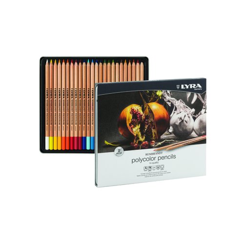 [2057059] LYRA - LAPICES DE COLORES REMBRANDT POLYCOLOR CAJA METALICA 24 COLORES SURTIDOS (Ref.2001240)